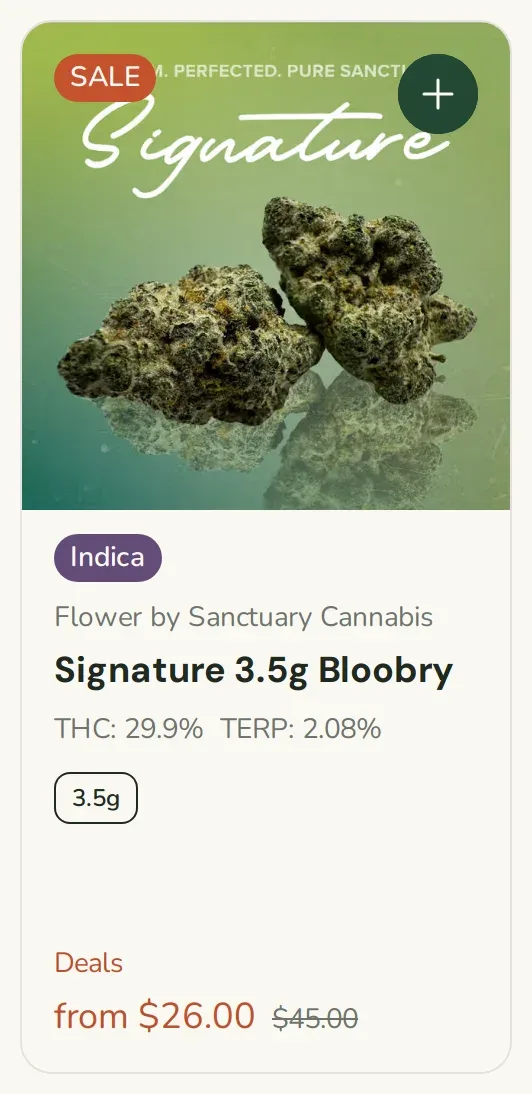 Sanctuary Cannabis: Signature 3.5g Bloobry