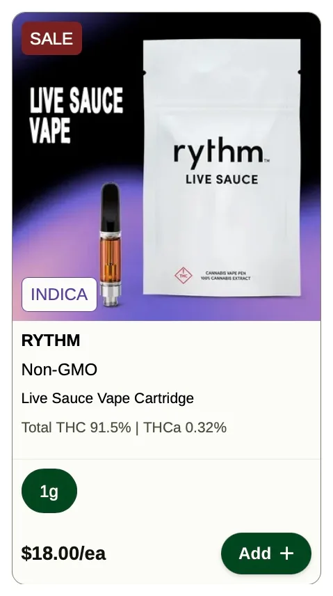 Rise: LIVE SAUCE VAPE, vapes deal in Florida