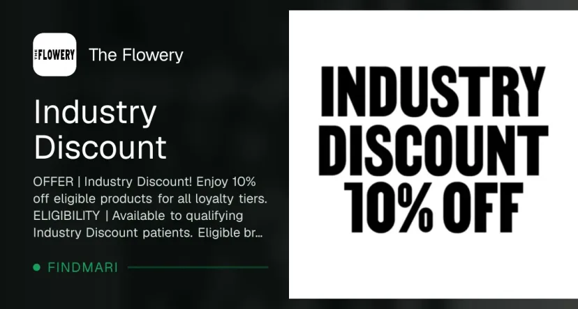 The Flowery: Industry Discount! Enjoy 10% off eligible products in Florida