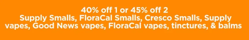 Sunnyside: 40% off 1 or 45% off 2, flower deal in Florida