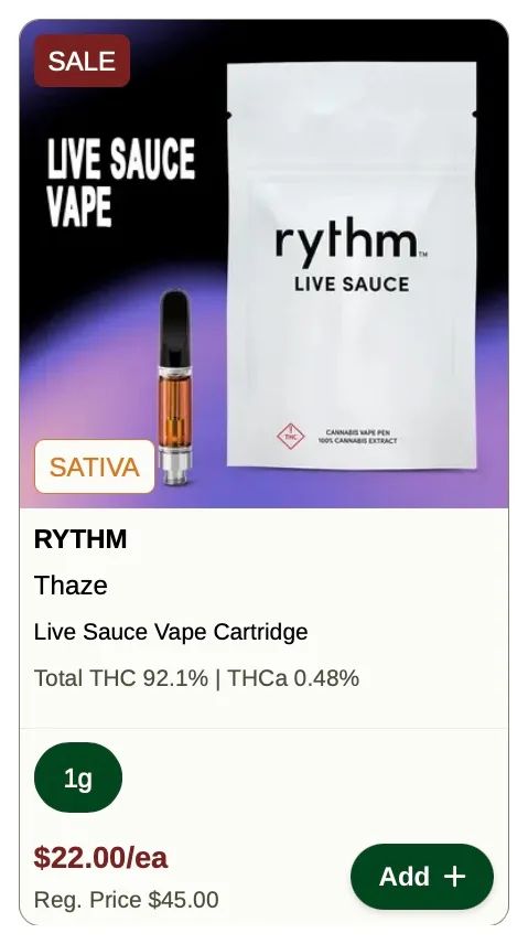 Rise: LIVE SAUCE VAPE, vapes deal in Florida