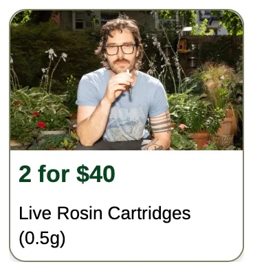 Rise: 2 for $40 Live Rosin Cartridges (0.5g), vapes deal in Florida