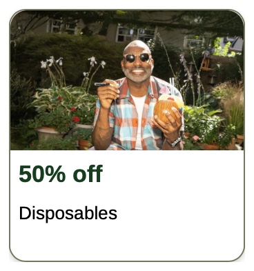 Rise: 50% off Disposables