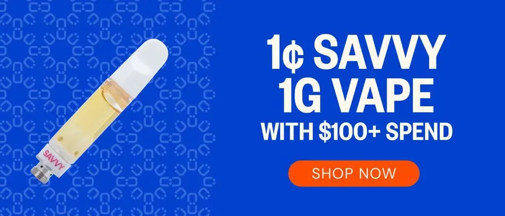 MÜV: 1¢ Savvy 1G Vape with $100+ Spend, vapes deal in Florida