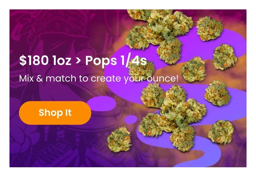 Jungle Boys: $180 1oz > Pops 1/4s Mix & match to create your ounce, oferta de flor en Florida