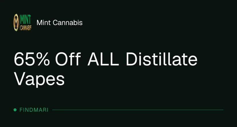 Mint Cannabis: 65% Off ALL Distillate Vapes in Florida