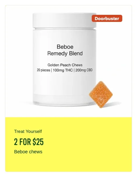 Rise: 2 FOR $25 Beboe chews, edibles deal in Florida