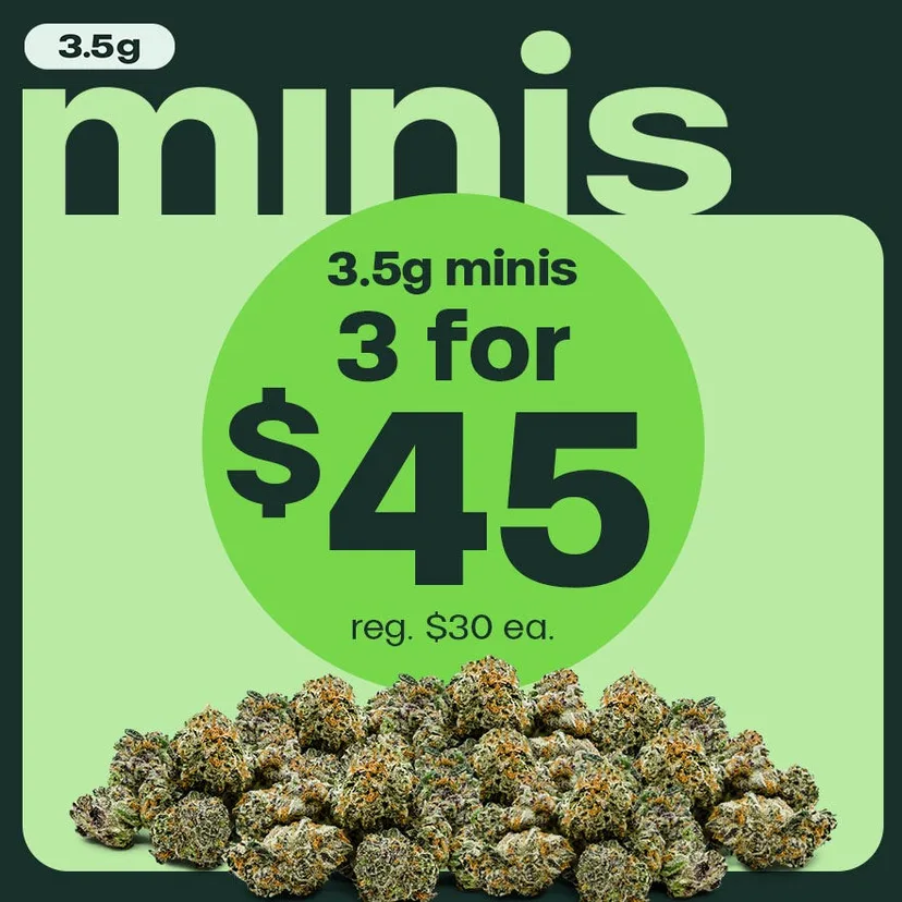 Trulieve: 3.5g minis 3 for $45, flower deal in Florida