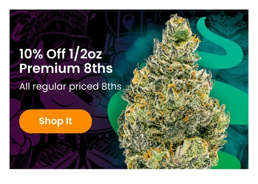 Jungle Boys: 10% Off 1/2oz Premium 8ths, oferta de flor en Florida