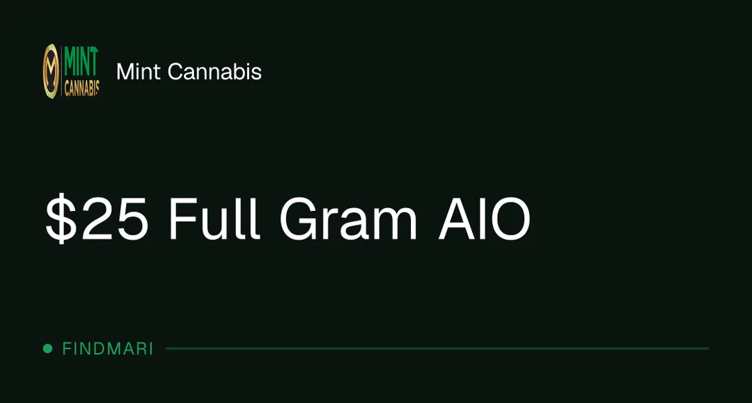 Mint Cannabis: $25 Full Gram AIO, vapes deal in Florida