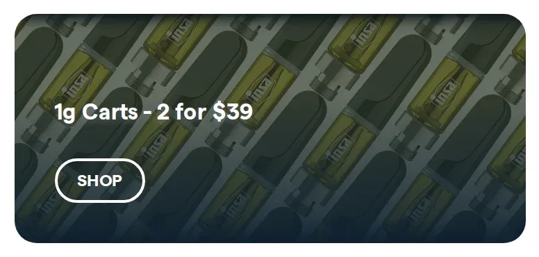 Insa: 1g Carts - 2 for $39, oferta de vapeadores en Florida