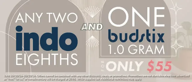 Fino Cannabis: Any two eighths and one gram budtix for only $55, oferta de flor en Florida