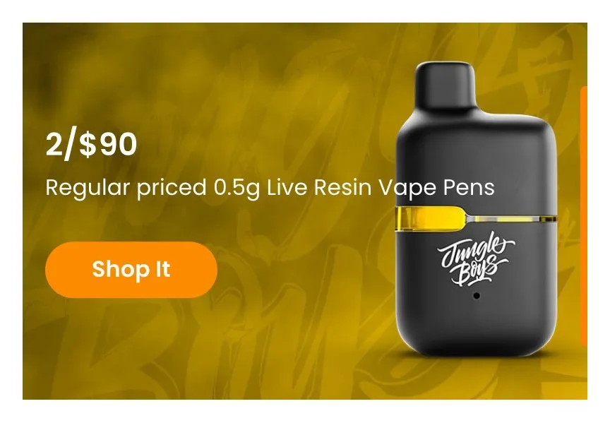 Jungle Boys: 2/$90 Regular priced 0.5g Live Resin Vape Pens, vapes deal in Florida