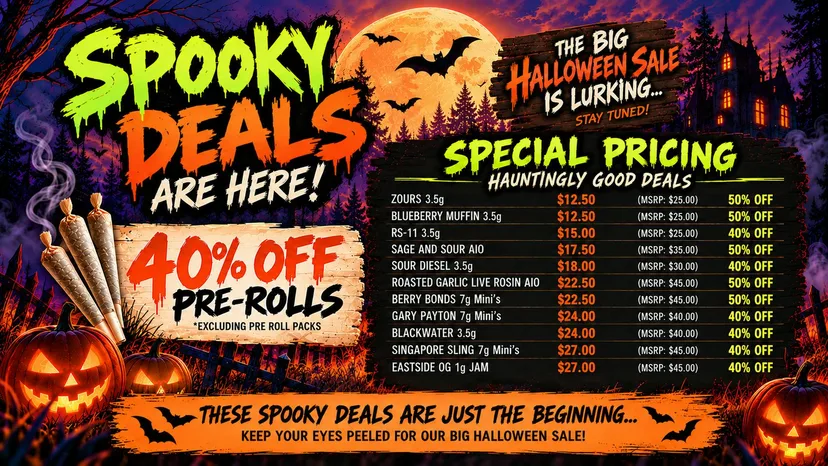 One Plant: Spooky Deals: 40% Off Pre-Rolls + Special Pricing on Premium Products, oferta de prerrollados en Florida