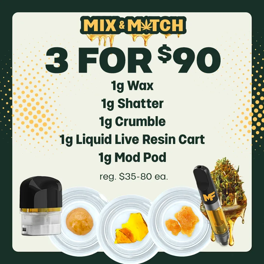 Trulieve: Mix & Match 3 For $90, concentrates deal in Florida
