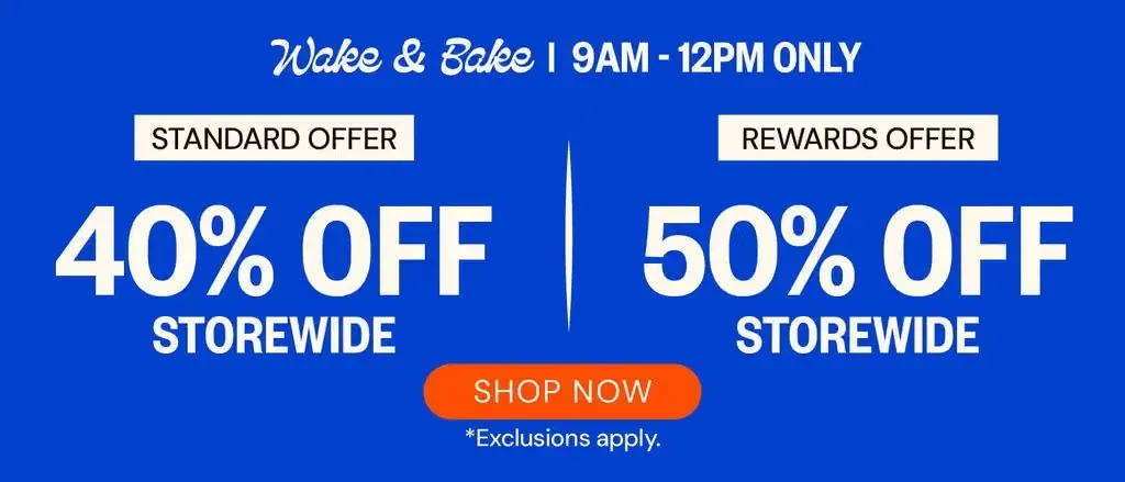 MÜV: Wake & Bake: 40-50% Off Storewide 9AM-12PM in Florida