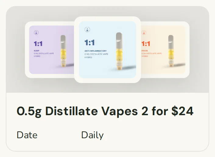 Sanctuary Cannabis: 0.5g Distillate Vapes 2 for $24