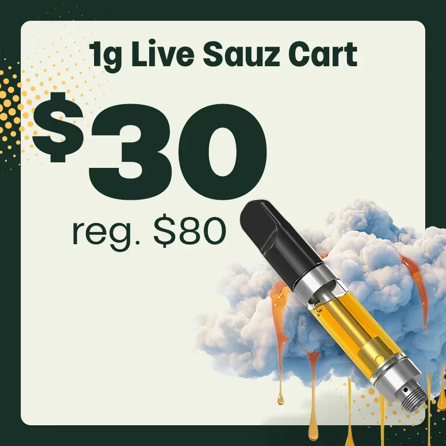 Trulieve: 1g Live Sauz Cart $30, vapes deal in Florida