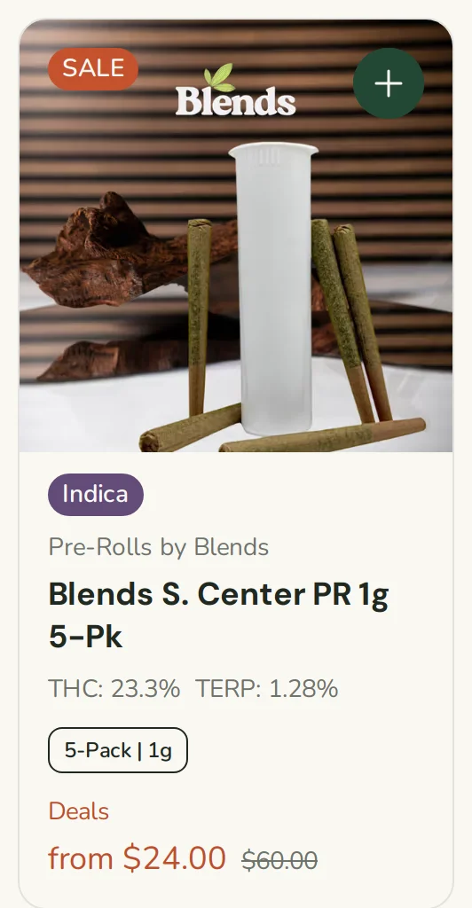 Sanctuary Cannabis: Blends S. Center PR 1g 5-Pk