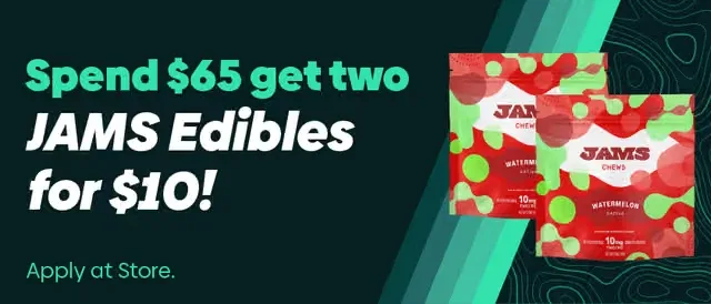 Curaleaf: Spend $65 get two JAMS Edibles for $10 in Florida