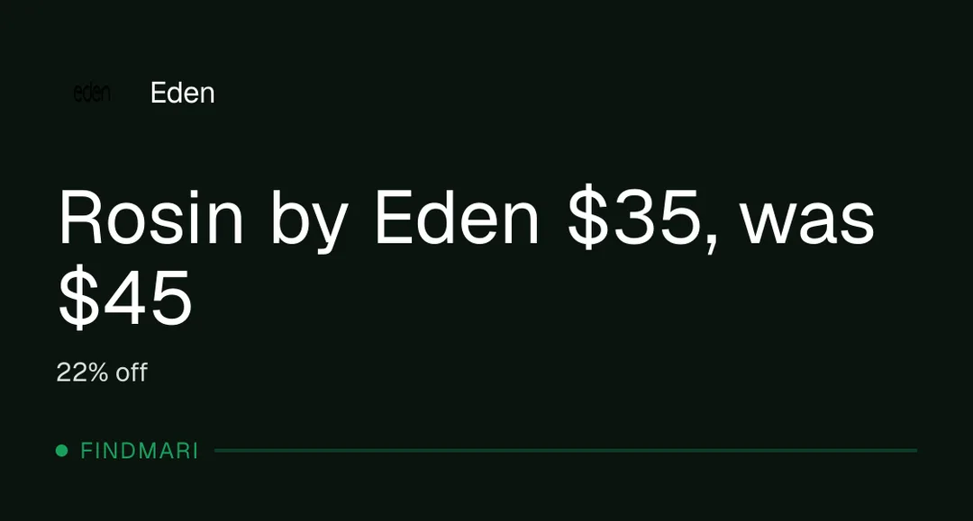 Eden: Rosin by Eden $35, was $45, concentrates deal in Florida