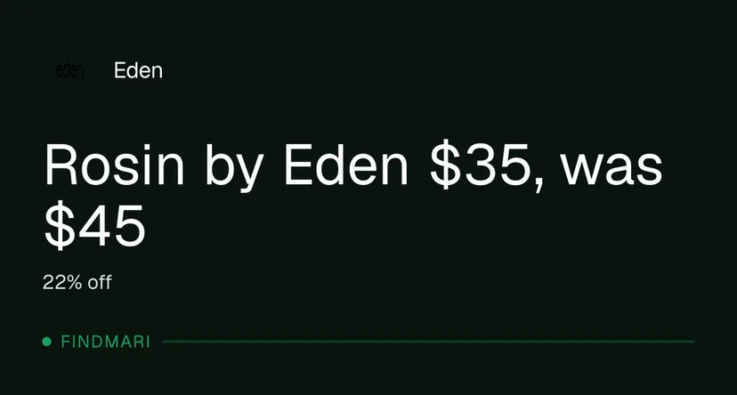 Eden: Rosin by Eden $35, was $45, oferta de concentrados en Florida
