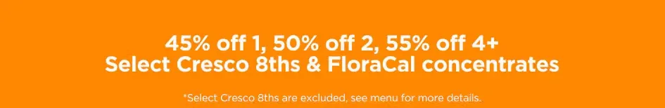 Sunnyside: 45% off 1, 50% off 2, 55% off 4+ Select Cresco 8ths & FloraCal concentrates, flower deal in Florida