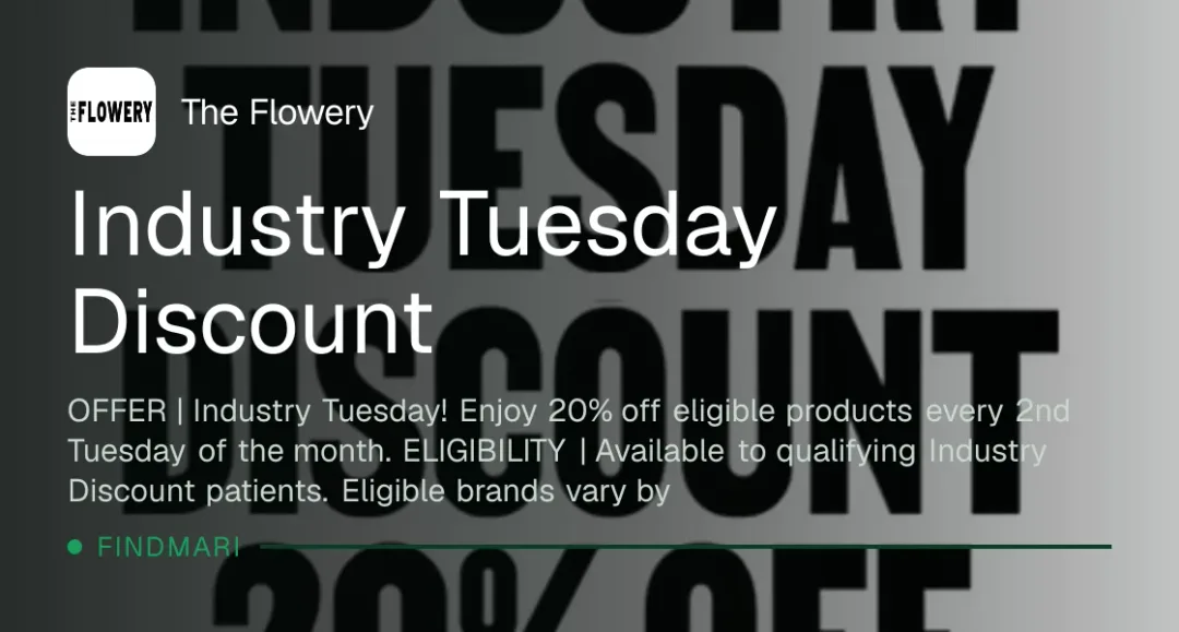 The Flowery: Industry Tuesday! Enjoy 20% off eligible products