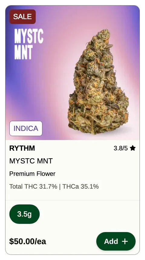 Rise: MYSTC MNT Premium Flower on Sale in Florida