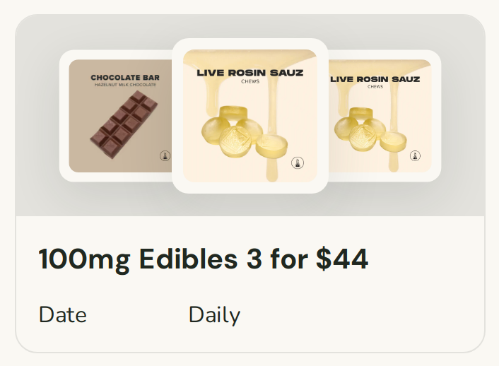Sanctuary Cannabis: 100mg Edibles 3 for $44