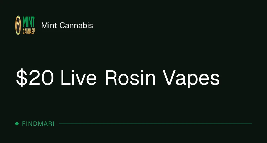 Mint Cannabis: $20 Live Rosin Vapes in Florida