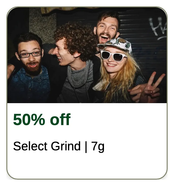 Rise: 50% off Select Grind | 7g, flower deal in Florida