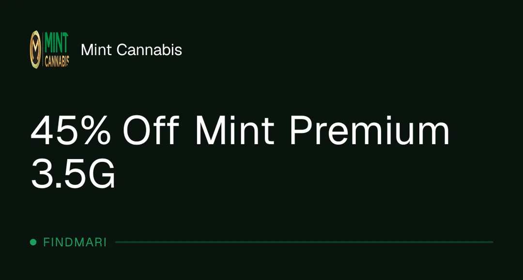 Mint Cannabis: 45% Off Mint Premium 3.5G, flower deal in Florida