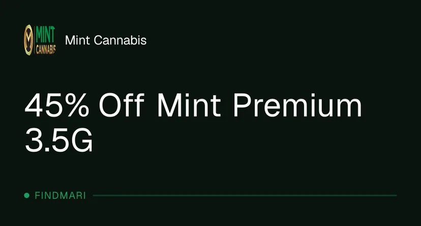 Mint Cannabis: 45% Off Mint Premium 3.5G, flower deal in Florida