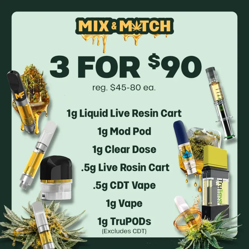 Trulieve: Mix & Match 3 for $90, vapes deal in Florida