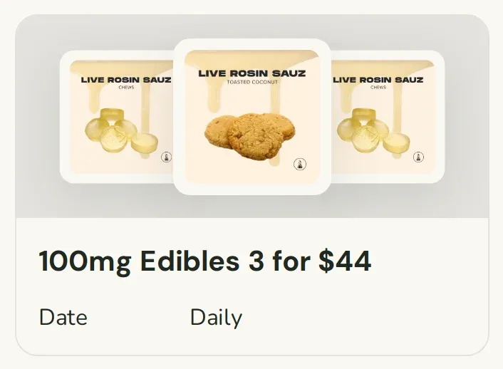 Sanctuary Cannabis: 100mg Edibles 3 for $44, oferta de comestibles en Florida