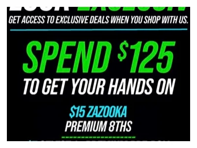 Jungle Boys: Spend $125 to get $15 Zazooka Premium 8ths