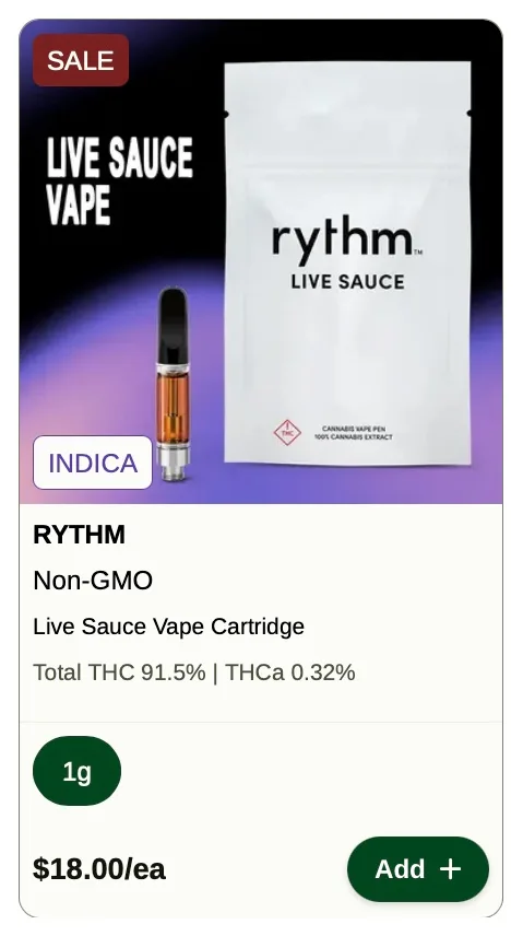 Rise: LIVE SAUCE VAPE, vapes deal in Florida