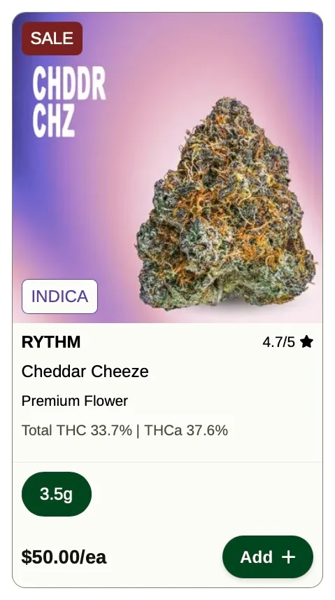 Rise: Cheddar Cheeze Premium Flower on Sale in Florida