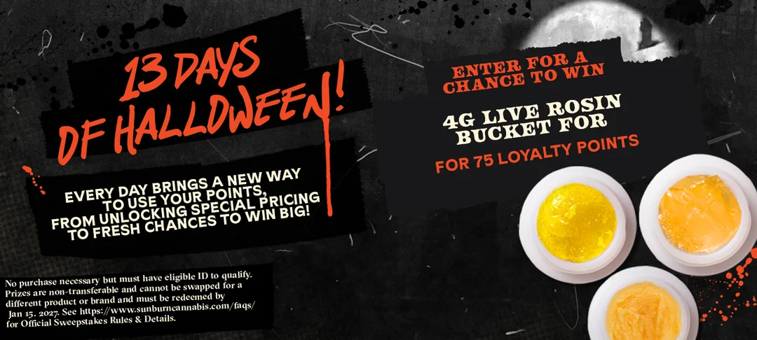 Sunburn: 13 Days of Halloween - Daily chances to win and use loyalty points, concentrates deal in Florida