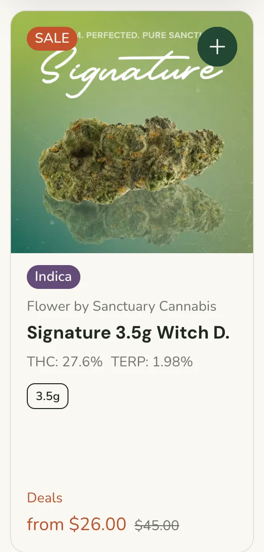 Sanctuary Cannabis: Signature 3.5g Witch D. from $26.00