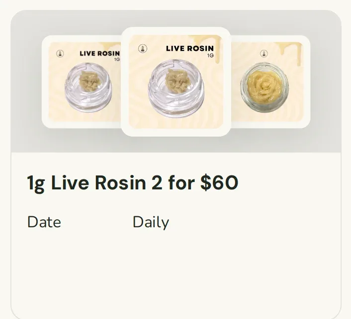 Sanctuary Cannabis: 1g Live Rosin 2 for $60, concentrates deal in Florida
