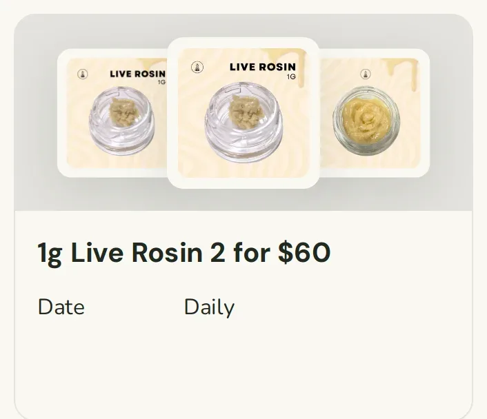 Sanctuary Cannabis: 1g Live Rosin 2 for $60, concentrates deal in Florida
