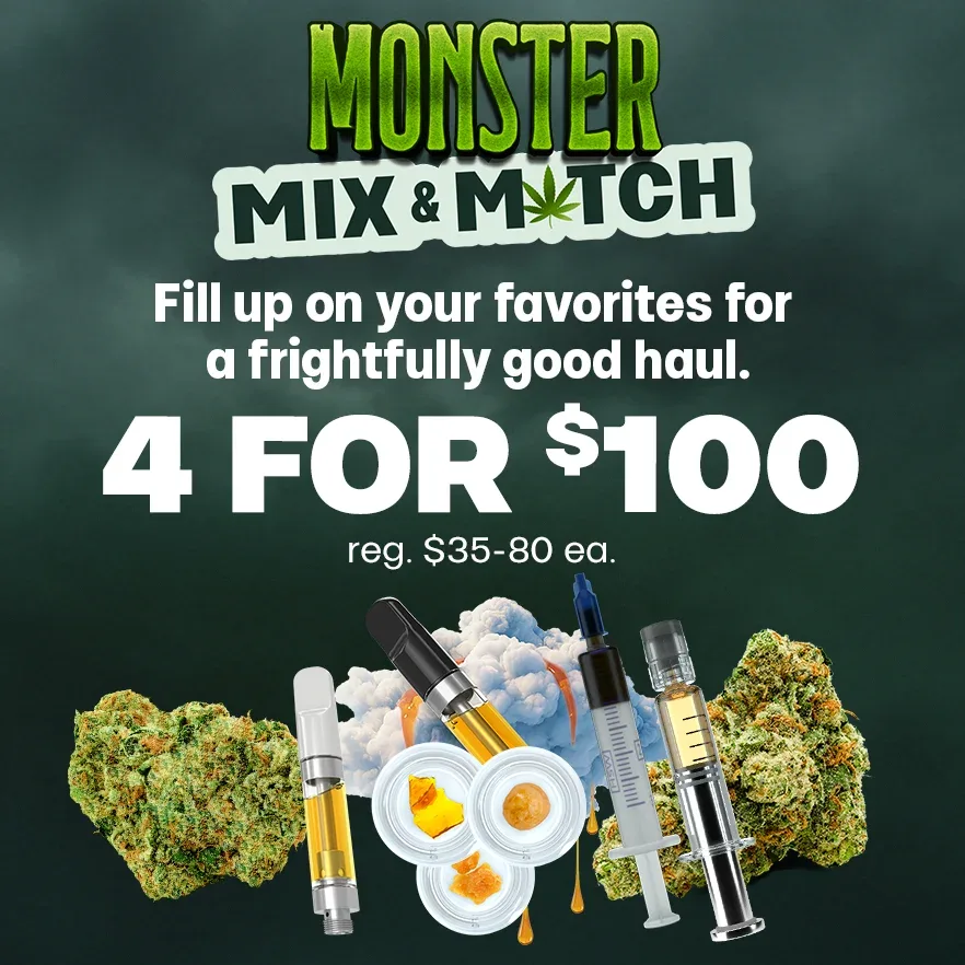 Trulieve: Monster Mix & Match: 4 for $100, flower deal in Florida
