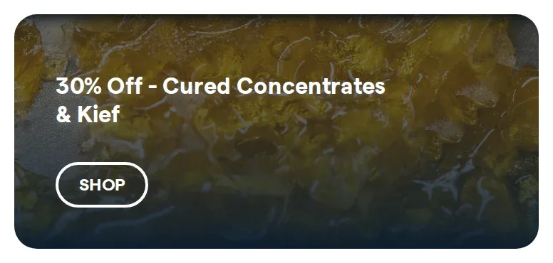 Insa: 30% Off - Cured Concentrates & Kief, oferta de concentrados en Florida