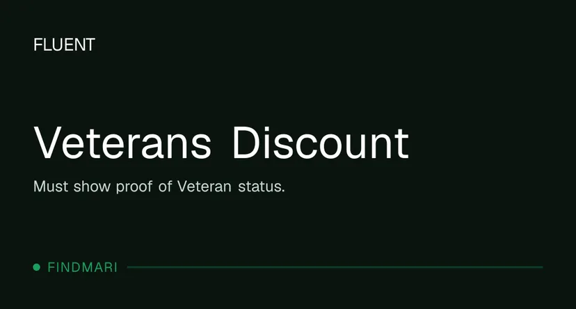 FLUENT: Veterans Discount, oferta de veterans en Florida