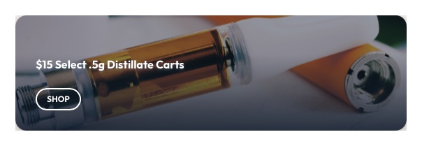 Ayr Cannabis Dispensary: $15 Select .5g Distillate Carts