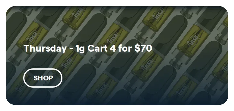 Insa: Thursday - 1g Cart 4 for $70