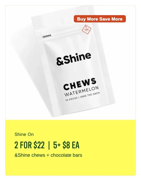 Rise: 2 FOR $22 | 5+ $8 EA, edibles deal in Florida