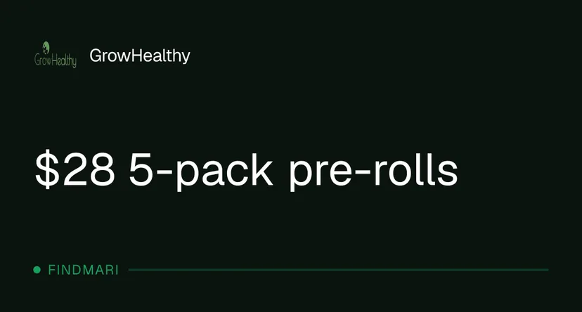 GrowHealthy: $28 5-pack pre-rolls, oferta de prerrollados en Florida
